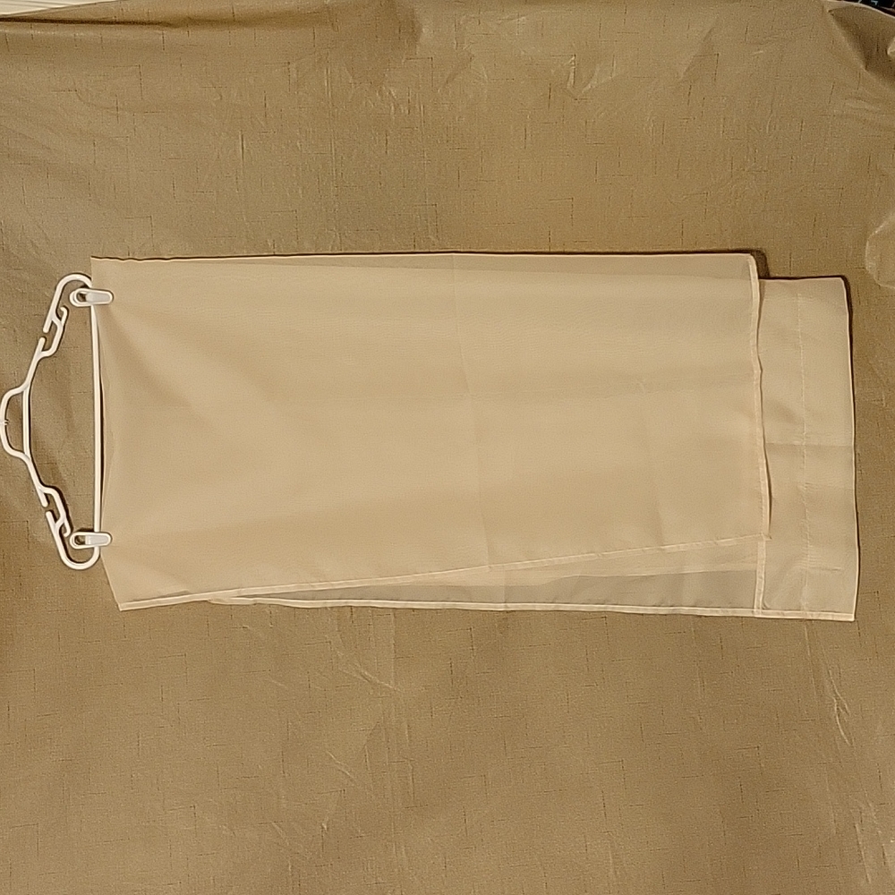 Four Beige Solid Window Sheers